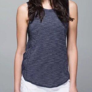 Lululemon Gray Braided Side Panel Tank Top | Size 6 (Medium) | Athletic Yoga Top
